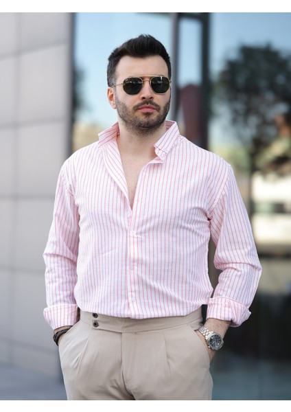 Çizgili Keten Gömlek fiyatları