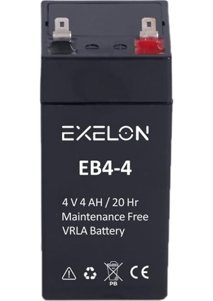 4V 4 Ah Akü Kuru Tip (47*47*102 Mm) (0,45 Kg)