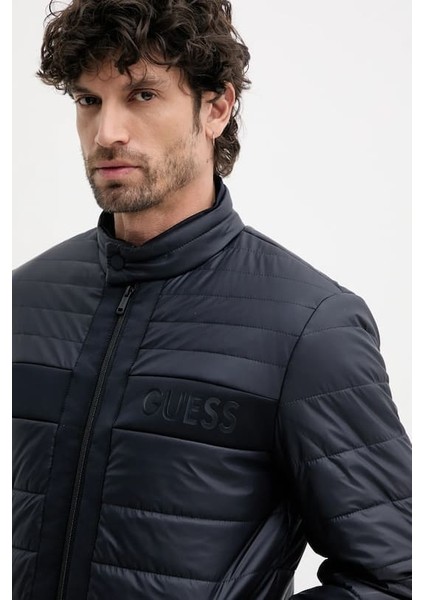 Erkek Quilted Biker Ceket - Lacivert fırsatları