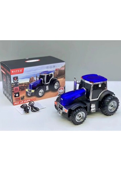 Wster WS-560 Traktör Görünümlü Taşınabilir Kablosuz Bluetooth Hoparlör ve Radyo indirimleri