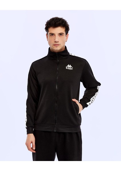 222 Banda Andry Full Zip Erkek Siyah Fermuarlı Eşofman Üstü