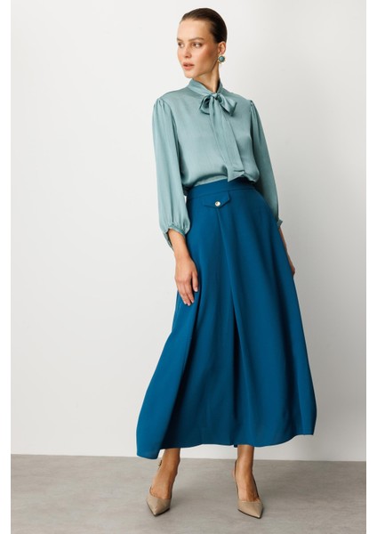 Sahte Cep Detaylı Krep Etek-Petrol fiyatları