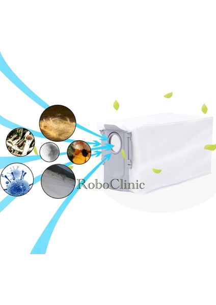 Roborock Q Revo c Robot Süpürge Uyumlu Yedek Fırça, Hepa Filtre, Mop, Toz Torbası - 12 Parça indirimleri