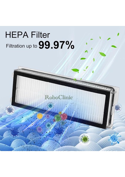 Roborock Q Revo c Robot Süpürge Uyumlu Yedek Fırça, Hepa Filtre, Mop, Toz Torbası - 12 Parça