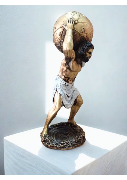Beyaz Polyester Atlas Biblosu Mitolojik Heykel Biblo 20 cm modelleri