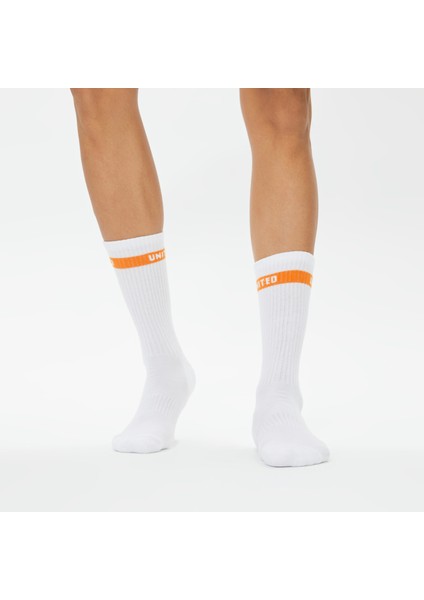 4 Street Erkek Beyaz Renkli Şeritli 3'lü Çorap modelleri