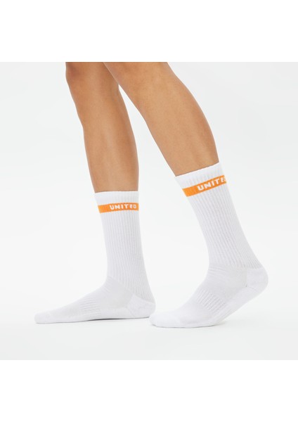 4 Street Erkek Beyaz Renkli Şeritli 3'lü Çorap fırsatları