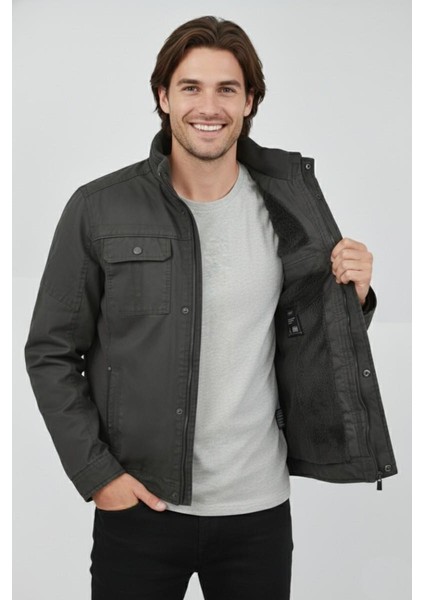 Erkek Kanvas Hakim Yaka Içi Kürklü Spor Mont M2645 BGL-ST04917 modelleri