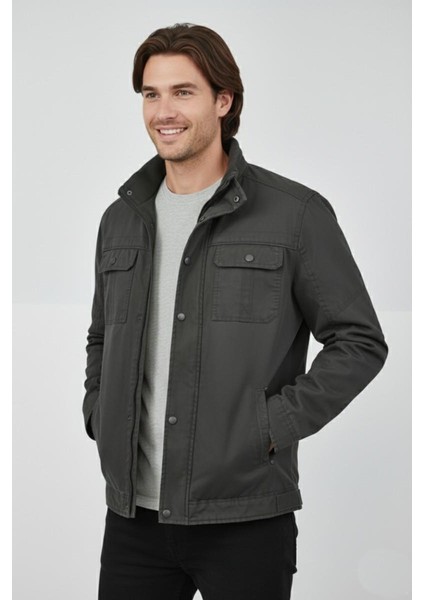 Erkek Kanvas Hakim Yaka Içi Kürklü Spor Mont M2645 BGL-ST04917 fırsatları