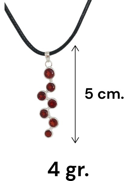 Doğal Garnet Taşlı El Işçiliği 925 Ayar Gümüş Kolye Ucu modelleri