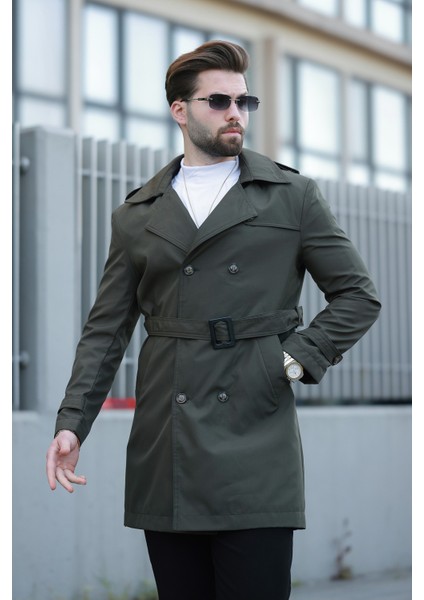 Erkek Premium Apoletli Deri Trençkot & Pardesü fırsatları