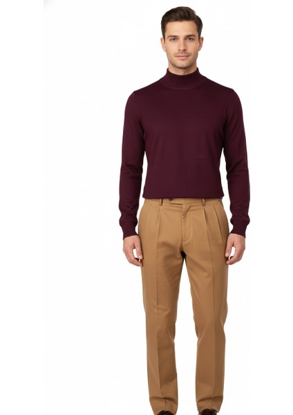 Erkek Kışlık Yarım Balıkçı Yaka Kazak Pamuklu Marina Örme Uzun Kollu Düz Renk Rahat Kesim fiyatları