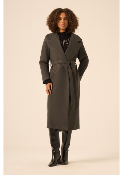 Bayan Kaşe Kaban Gri 31251 modelleri