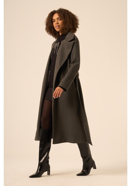 Bayan Kaşe Kaban Gri 31251 fırsatları