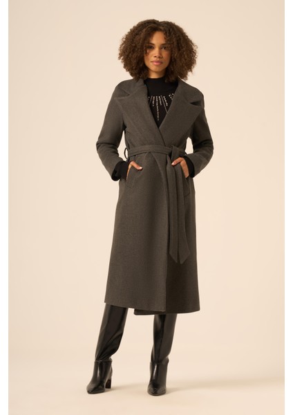 Bayan Kaşe Kaban Gri 31251 indirimleri