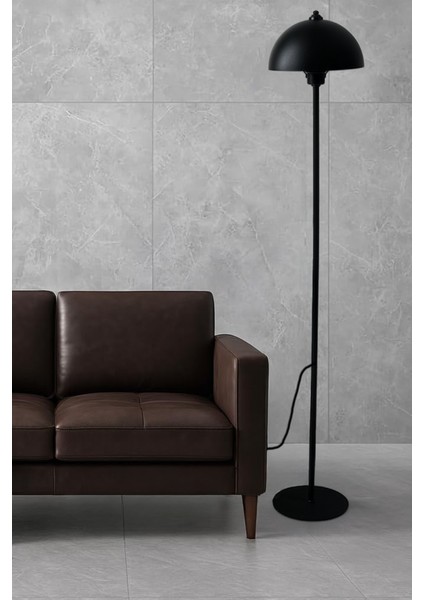 Luna Tek Ayaklı Siyah Metal Lambader | Oturma Odası & Yatak Odası & Salon Lambası indirimleri