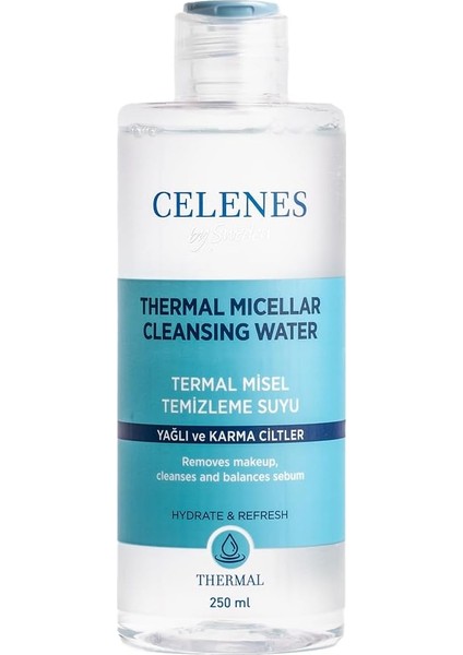 Celenes Thermal Misel Temızleme Suyu Yağlı ve Karma Ciltler (250 Ml)