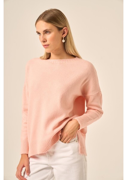 Kadın Şardon Kazak Pudra 25215 fırsatları