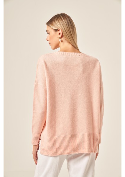 Kadın Şardon Kazak Pudra 25215