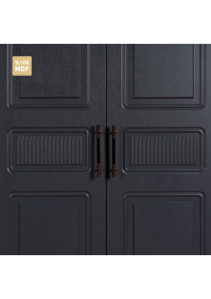 Slope 3 Kapaklı Mdf Ayaklı Tasarım Country Gardırop fırsatları