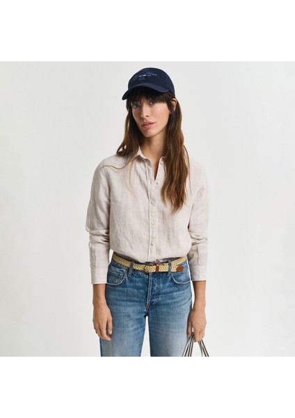 Kadın Bej Regular Fit Klasik Yaka Gömlek fiyatları