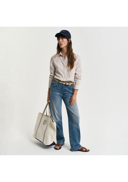 Kadın Bej Regular Fit Klasik Yaka Gömlek fırsatları