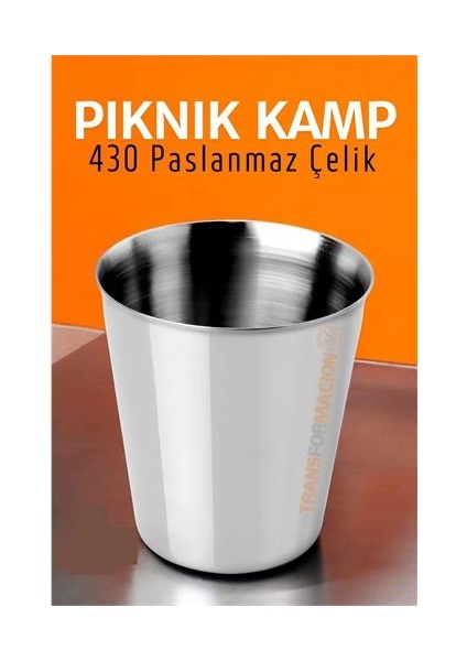 Paslanmaz Çelik Bardak – Kamp Piknik ve Mutfak Için Dayanıklı Metal Bardak 719313