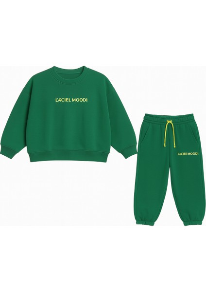 Çocuk Eşofman Takımı 2’li Oversize Sweat & Jogger – Yeşil | La’cıel Mood modelleri