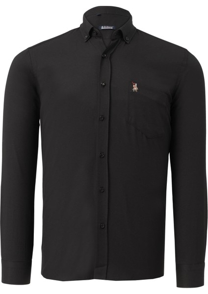 G985 Dewberry Erkek Gömlek-Siyah fiyatları