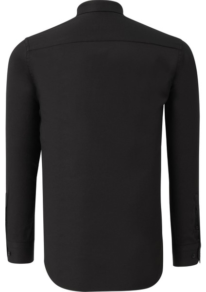 G985 Dewberry Erkek Gömlek-Siyah modelleri