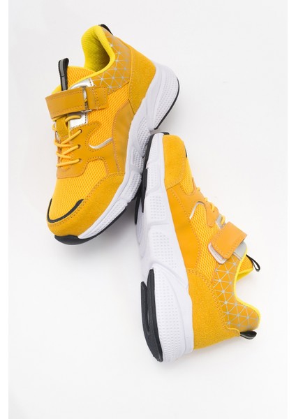 Unisex Çocuk Sarı Günlük Spor Ayakkabı