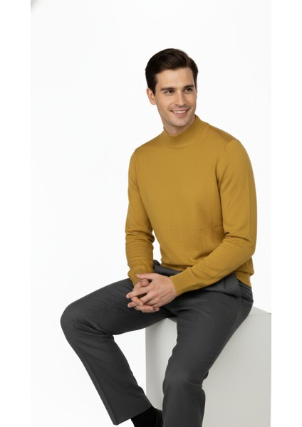 Erkek Kışlık Yarım Balıkçı Yaka Kazak Pamuklu Marina Örme Uzun Kollu Düz Renk Rahat Kesim fiyatları