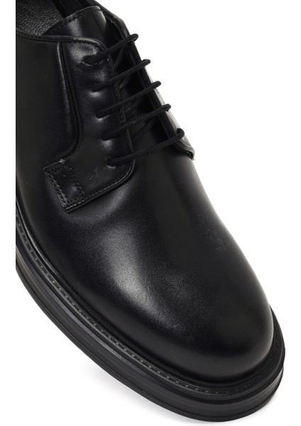 Erkek Siyah Bağcıklı Deri Casual Ayakkabı 25WFD610222