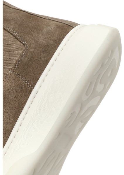 Erkek Bej Kalın Tabanlı Süet Deri Chelsea Bot 25WFD632110