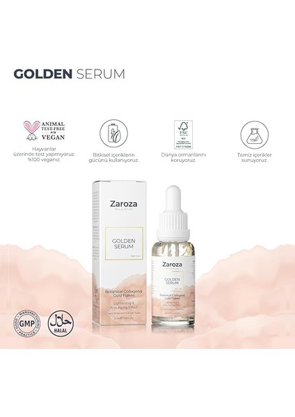 Yaşlanma Karşıtı Collagen & Niacinamide & 24K Altın Yapraklı Serum 30 ml modelleri