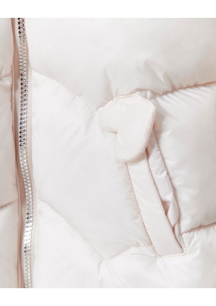 Kız Bebek Kapüşonlu Fermuarlı Şişme Mont 51351 modelleri