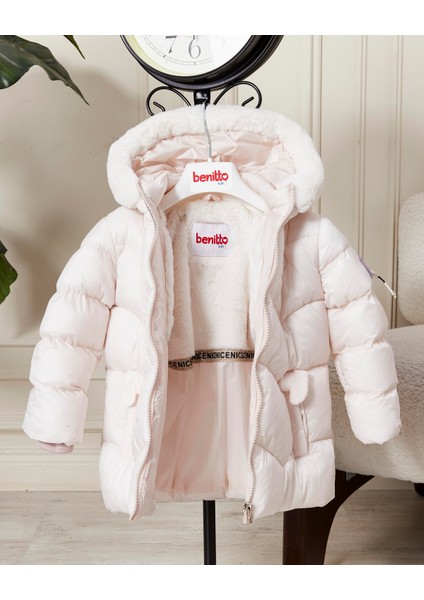 Kız Bebek Kapüşonlu Fermuarlı Şişme Mont 51351 indirimleri