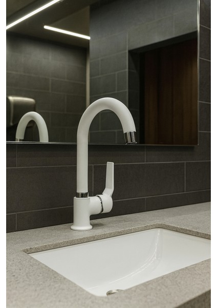 Dalyan Mat Beyaz Nano Teknoloji Lavabo Bataryası DL-317 modelleri