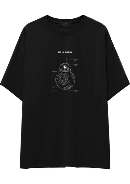 Bb-8 Oversize Tişört - Siyah