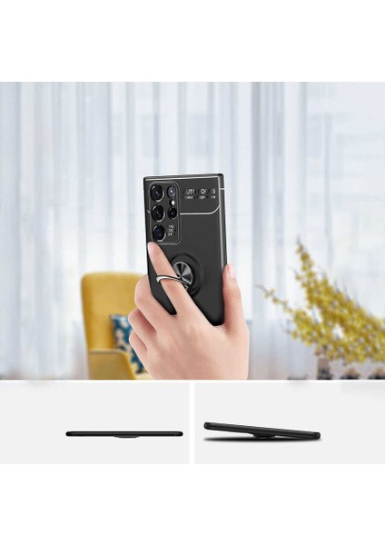 Galaxy S22 Ultra Kılıf Mrsa Ravel Silikon Kapak-Kırmızı fırsatları