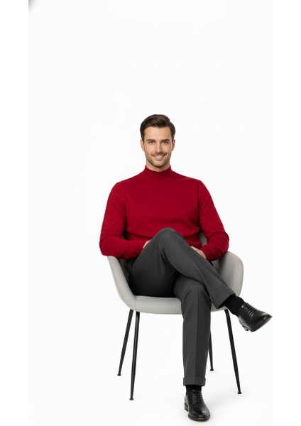 Erkek Kışlık Yarım Balıkçı Yaka Kazak Pamuklu Marina Örme Uzun Kollu Düz Renk Rahat Kesim fiyatları