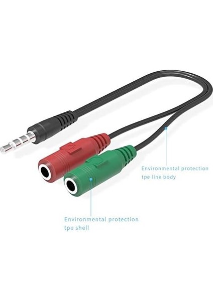 4745 3.5mm Kulaklık Mikrofon Ayırıcı Çoklayıcı Switch Splitter fiyatları