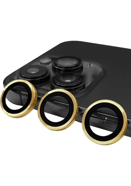 Bfs iPhone 13 Pro Max Raze Metal Kamera Lens - Gold