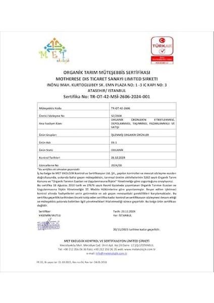 Motherese Organik Tarhana 400GR - Motherese Organik Bebek Tarhanası 400GR fiyatları