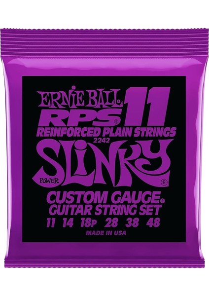 Ball Power Slinky Rps Nikel Yara Elektro Gitar Telleri, Ölçü 11-48