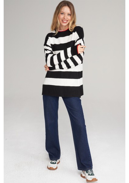 Çetinkaya Miya Mira Modest 8625 Kadın Bisiklet Yaka Akrilik Yırtmaçlı Triko Kazak Siyah fiyatları