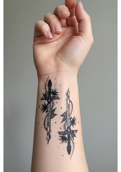 Mini Boy Geçici Dövme Kılıç Dövmesi Tattoo