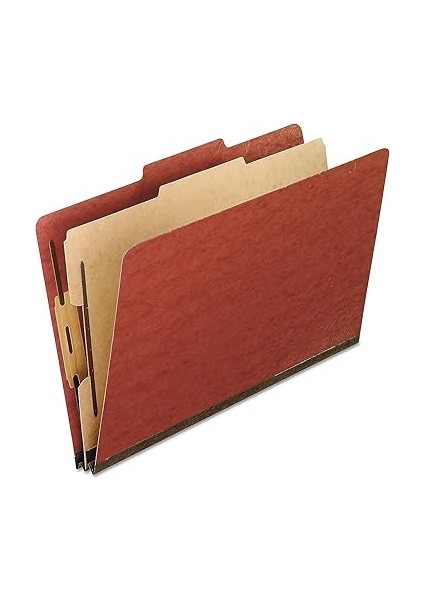 Baskılı Sınıflandırma Dosyası, 1 Bölücü, 5 cm Gömme Bağlantılı, A4 Boy, Kırmızı, 10'lu Paket fiyatları