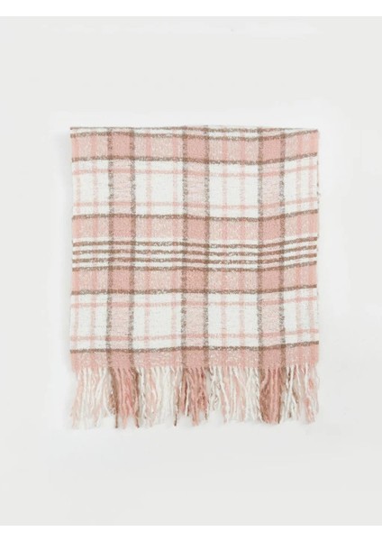 Ekose Desenli Kısa Püsküllü Kadın Atkı (W5) fiyatları