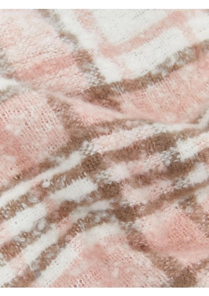 Ekose Desenli Kısa Püsküllü Kadın Atkı (W5) modelleri